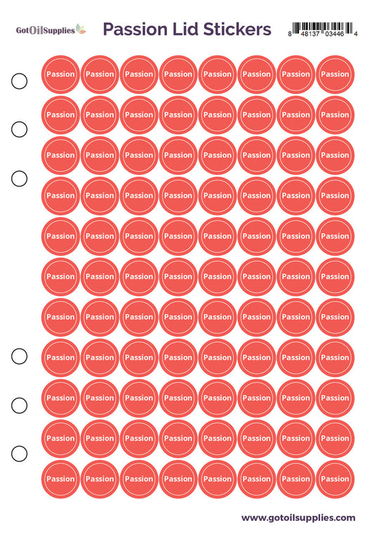 dōTERRA Passion® Lid Stickers