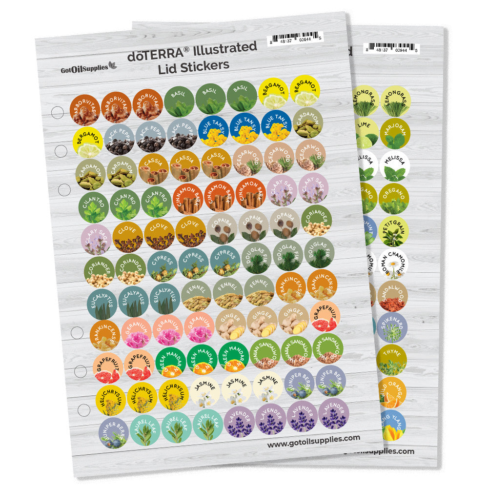 dōTERRA® Illustrated Lid Stickers